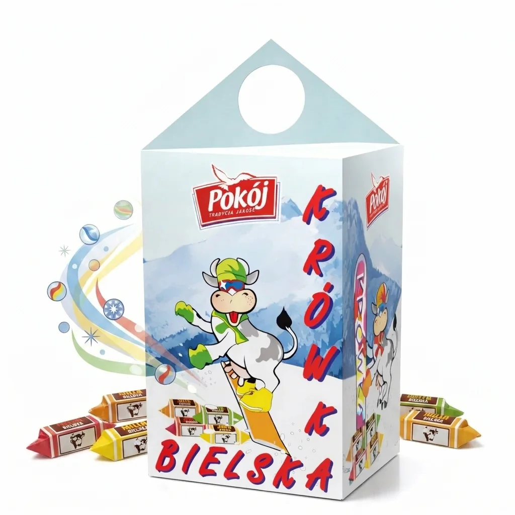 KRÓWKA ZIMA kar. 200g - oferta świąteczna - 4 smaki krówek - mleczna, jabłko pieczone, korzenna, pomarańcza z imbirem - obrazek 2
