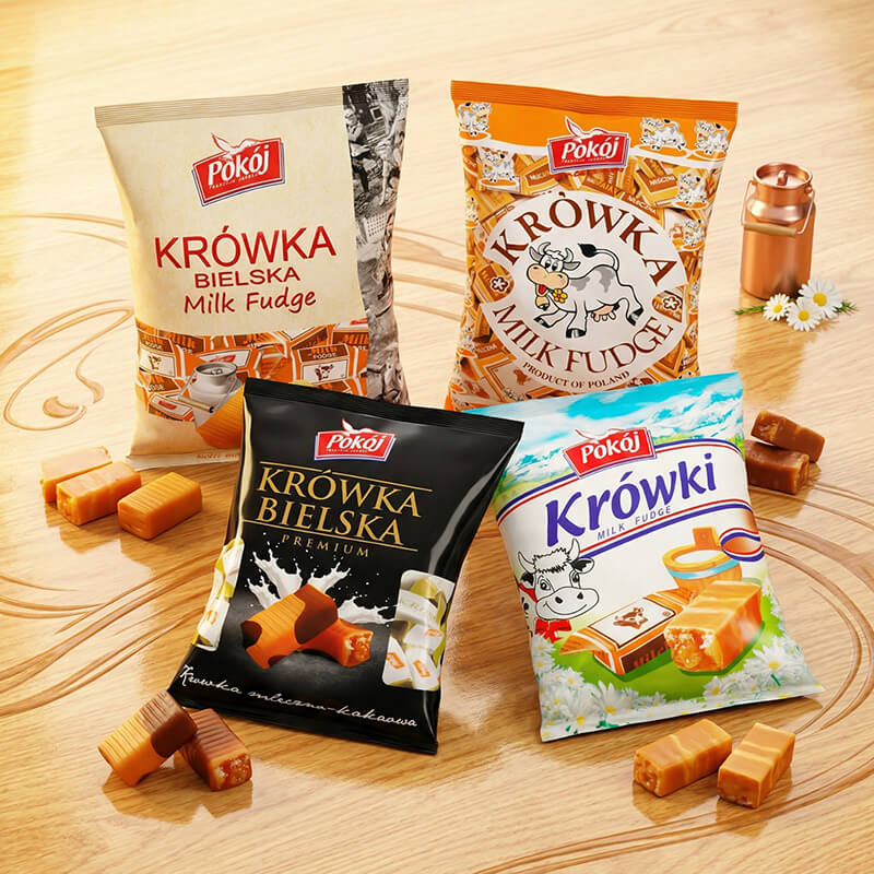 Krówki SP Pokój klasyczne cukierki mleczne różne smaki